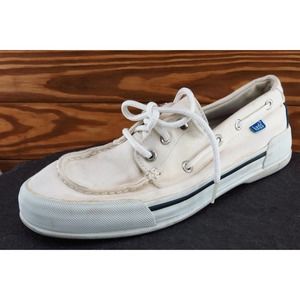 Keds Women Size 8.5 M Off‎ White Boat Shoe Fabric Wf8307m
